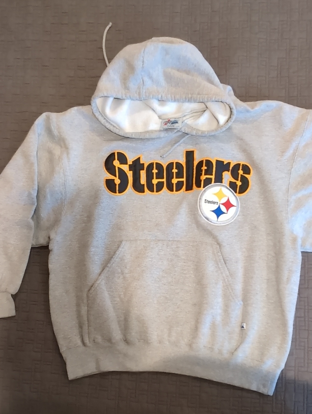 Steelers Gray Pullover Hoodie - NFL Pittsburgh Steelers Large